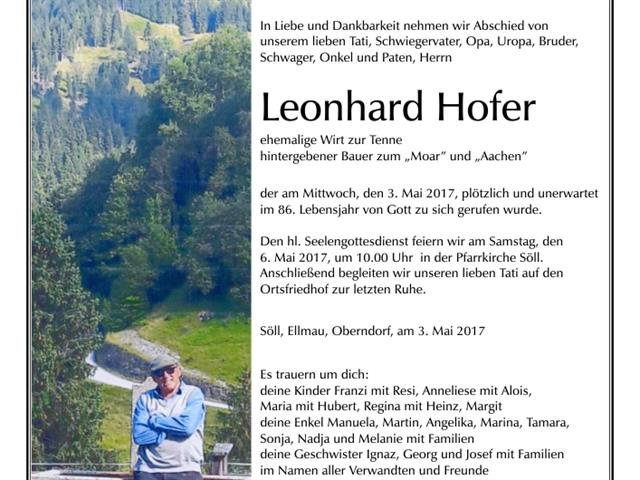  Leonhard Hofer